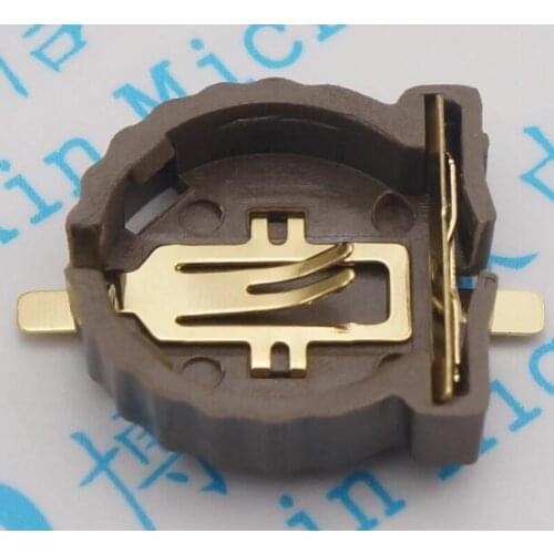 Free shipping 20PCS CR1220 Battery Holder BS-1220-2 socket 1220 SMD battery clamp connector 300C high temperature resistance