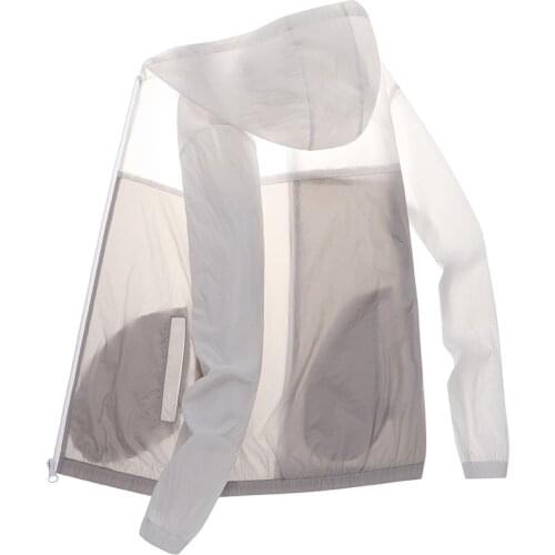 2021 Pocket Quick-Drying Sun Protection Clothing Ultrathin Sunscreen Jacket Windbreaker Cycling Running Camping Breathable Shirt