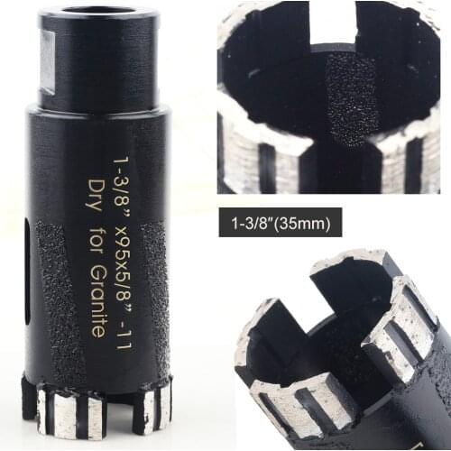 Free shipping 1-3/8 inch 35mm hot saw diamond dry core drill bits for drilling stone and engineered stone countertop