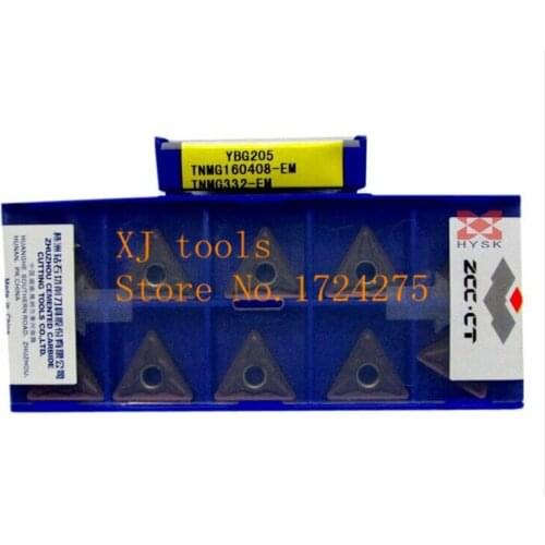 Free Shipping TNMG160408-EM YBG205 (10pcs/lot) Cemented Carbide Cutting tools turning insert TNMG160408