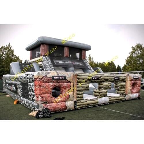 Free ship to sea port,10x8/33x26.5ft Interactive Challenge Adult Inflatable Obstacle Course,2019 new design jumper slide