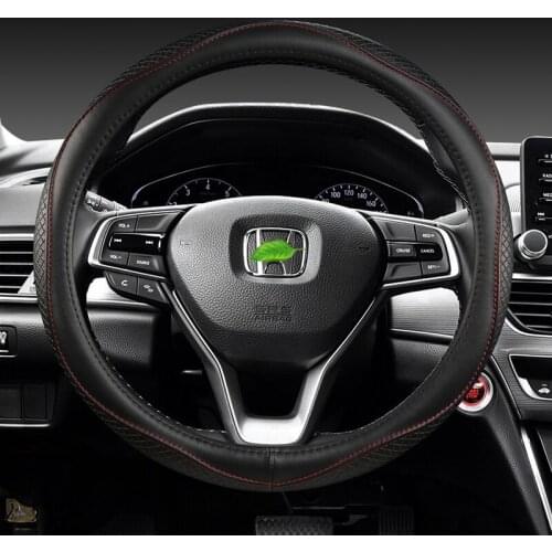 Genuine Leather Car Steering Wheel Cover 36CM For HONDA CIVIC 2004 2006 2007 2008 2009 2012 2013 2014 Auto Accessories