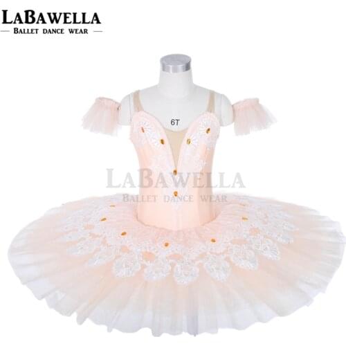 Adult peach pink performance tutu dress girls nutcraacker variation classical stage tutu costume professional JY037