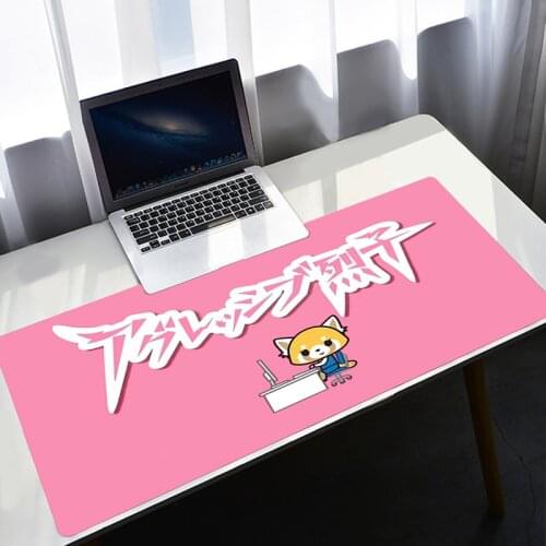 900x400 Gaming Keyboard Mouse Pad Aggretsuko Anime Cute Mausepad Speed Pc Gamer Playmat Non Slip Computer Accessories Mousepad