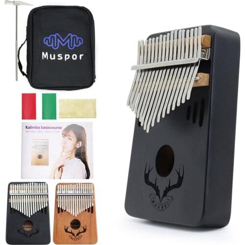 17-key mahogany Kalimba thumb piano Mbira with free bag Keyboard instrument finger piano