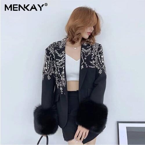 Женские длинные пиджаки MENKAY China At AliExpress