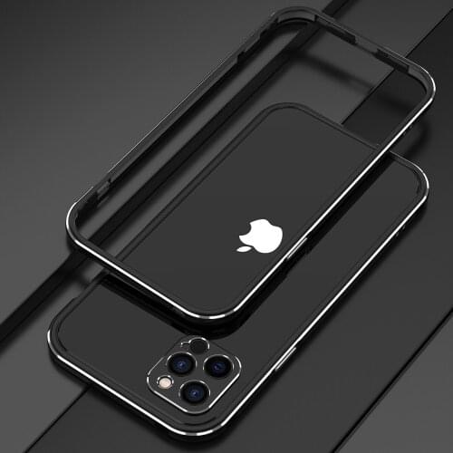 For iPhone 12 Pro Max Mini Bumper Aluminum metal Frame Cover Hard Phone Case for iPhone 12 Pro iPhone12 Mini + carmera Protector