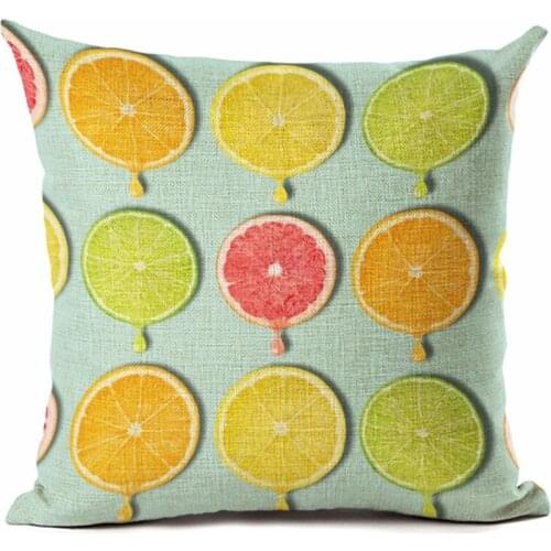 Fashion Style Fruit Print Cushion Cover Decorative Sofa Throw Pillow Car Chair Home Decor Pillow Case almofadas Cojines