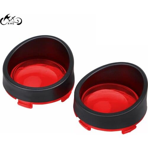 Motorcycle Turn Signal light Bezels Lens Cover Visor Trim Ring Black Red For Harley Sportster XL883 XL1200 Softail Fat Boy