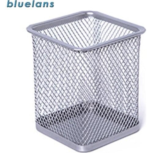 Desktop Office Mesh Metal pencil holder Pen Pencil Brush Pot Holder Storage Container Office Desk Organizer office organizer New