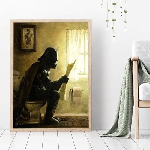 Reading Book Man On The Toilet Posters and Prints Vintage Photography Canvas Painting Wall Pictures For Living Room Home Decor