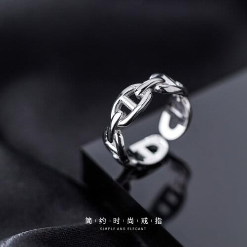 Exaggerated Personality Retro Chains Rings For Women Charm Engagement Rings Men Vintage Knuckle Finger Jewelry 2020