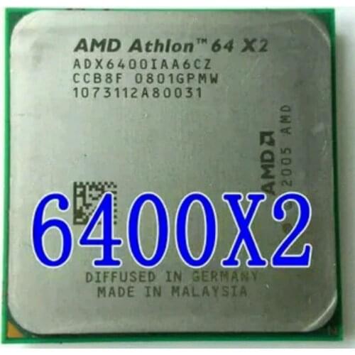 AMD X2 6400+ CPU Athlon Socket AM2 3.2GHz Desktop CPU ADX6400IAA6CZ 940pin scrattered pieces (working 100% Free Shipping)