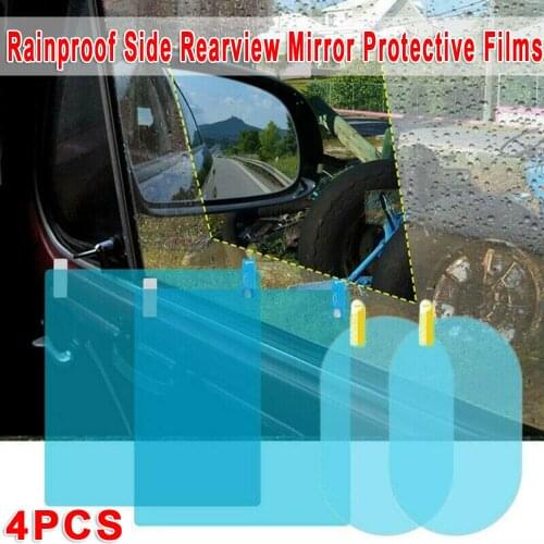 4pcs/Set Car Rearview Mirror Side Window Glass Anti-Fog Film Rain Protection