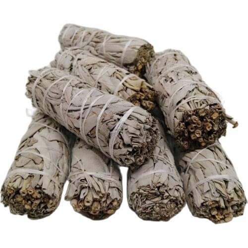 White Sage tied 3 bundles as the photo about 9 to 12 CM. Approx., Each REIKI YOGA room cleanings