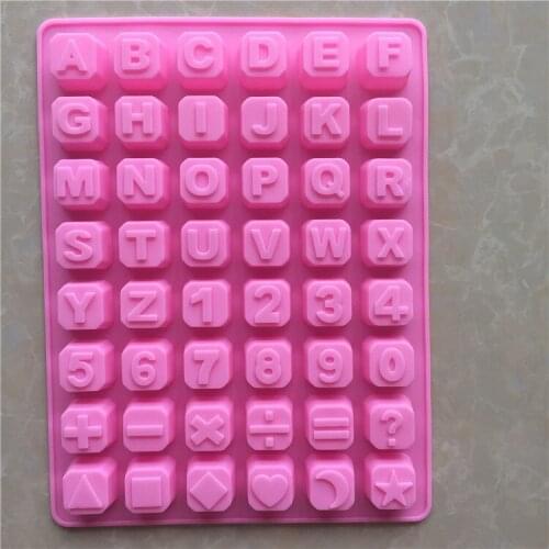 48 cavity English alphabet Chocolate mold Ice block Cake Decorating Tools Silicone Mold