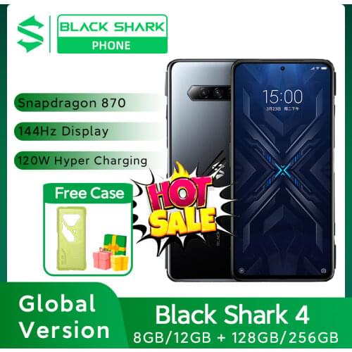 New Pre-sale Black Shark 4 8GB/12GB 128GB Smartphone Snapdragon 870 144Hz Refresh Rate AMOLED Screen Game Phone