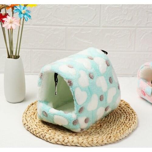 Warm Winter Sleeping Bag Hamster Bed Small Animal Guinea Pig Nest Soft and Comfortable Squirrel Pet Hammock Tent House