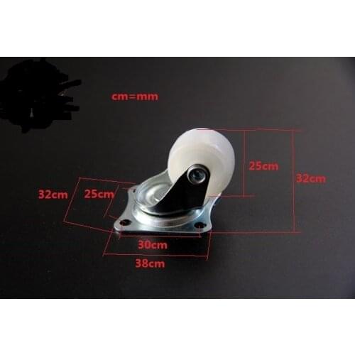 PP Omni Wheel Universal Wheel Pant Metal Cabinet Furniture Feet Orbit 2wd Car Box Case 25mm Nylon Caster Car Part Accessory Toy
