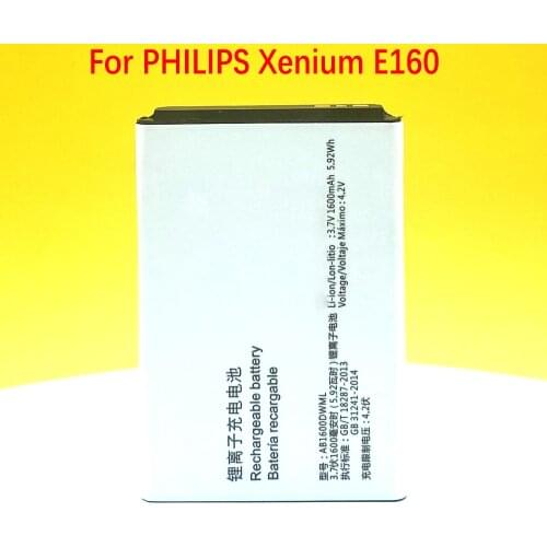 In Stock High Quality 1600mAh Battery For PHILIPS Xenium E160 Mobile Phone High quality battery+Tracking Number