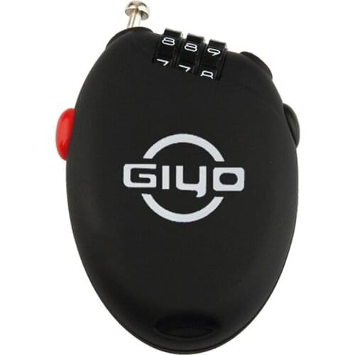 GIYO bicycle lock mountain bike lock electric car dead fly steel cable lock mini password lock anti-theft luggage backpack lock