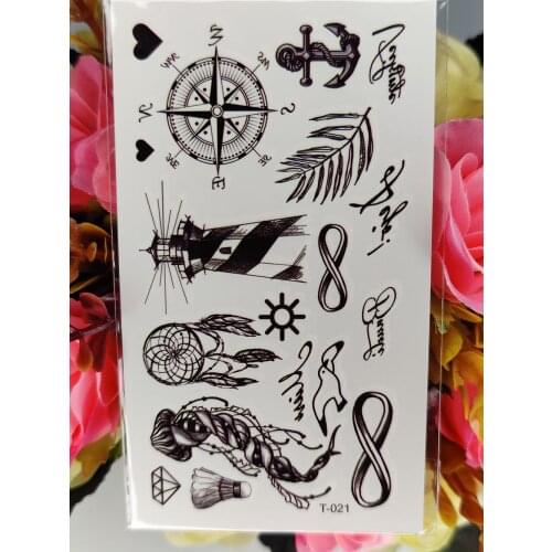 Waterproof Temporary Tattoo Sticker Love Wave Fake Tatto Flash Tatoo Tatouage Hand finger Foot Temporaire For Women Girl Men