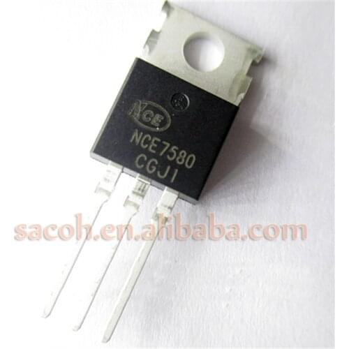 10Pcs NCE7580 or RU7580R or SM7580N or NCE7578 TO-220 80A 75V Power MOSFET