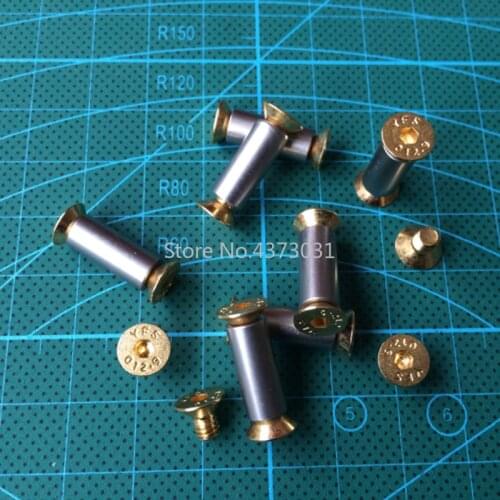 2 Pieces Brass Plum Screw for Diy Knife Making Material Knife Handle Screw 20 Size for Straight Folding Knife