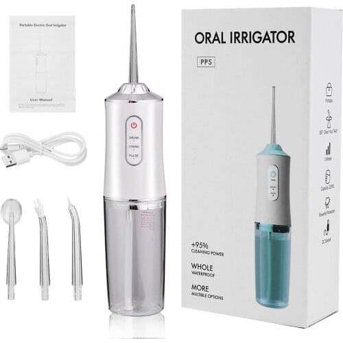 2021 NEW Oral Irrigator USB Rechargeable Water Flosser Portable Dental Water Jet Irrigator Dental Waterproof Teeth Cleaner