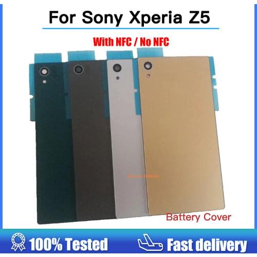 5.2" For SONY Xperia Z5 Back Battery Cover Rear Door Housing Case E6603 E6633 E6653 Replacement For SONY Xperia Z5 Battery Cover