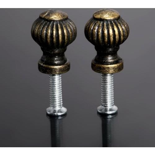 6pcs 14*19mm Mini Decorative Knobs Bronze Cabinet Handles and Knobs Vintage Furniture Knob