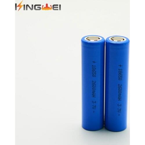 Really capcity 4pcs kingwei 18650 Battery 2600mah 3.7v Li-ion Rechargeable Battery Batteries ICR 18650 Lithium Battery flat top