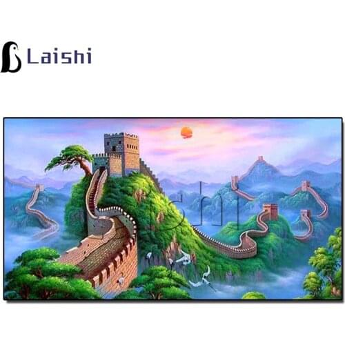 New hot 5D DIY Diamond Painting Great Wall of China Diamond Mosaic Cross stitch full Square round diamond embroidery Home Decor