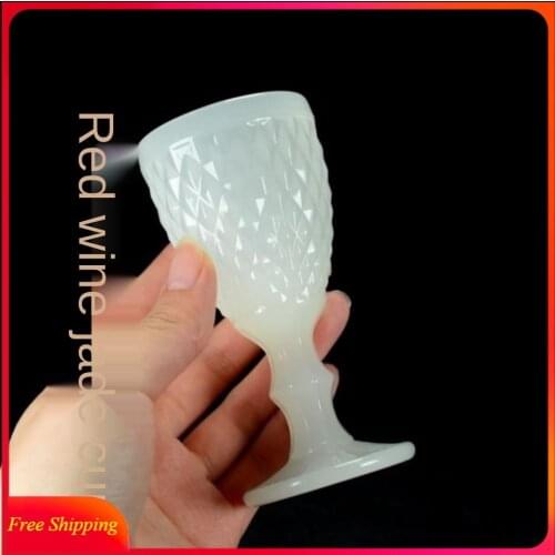 Authentic Jade Tea Cup Wine Glass Tea Bowl High-end Gift Tea Set Tea Cup Set Tea Set Set Kung Fu Household Water Glass Mini Cups