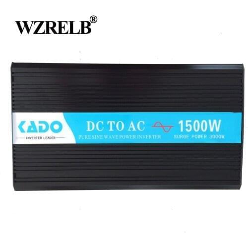 Car Power Inverter 1500W 24V DC to 220V AC Pure Sine Wave Solar Inverter Battery High Voltage Converter 12V/24V to 110/120V/220V