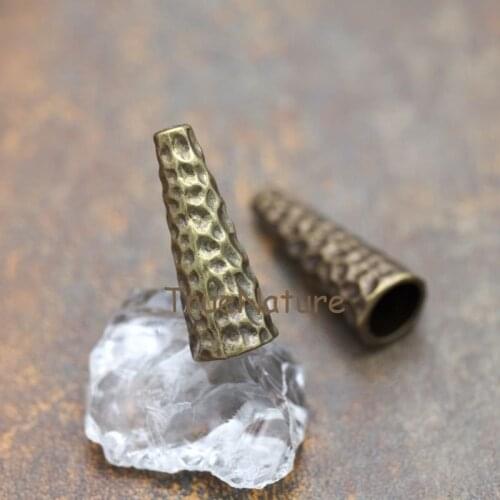 Bronze Electroplated Compasses Beads Cap Irregular Face Bronze Copper Beads Cap For Jewelry Making In 11*27 mm FC5817