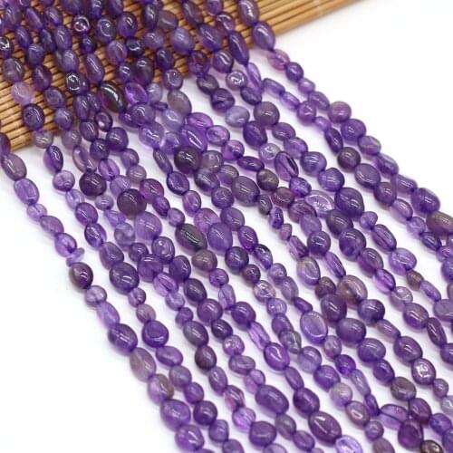 Hot Sale New Natural Amethysts Stone Beads for Women Girl Fashion Gifts Jewelry Making Bracelet Necklace Accessories Size 6-8mm