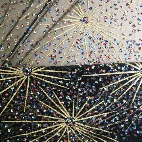 Diamond piece color hot drilling mesh gauze cloth hot stamping translucent dress fabric Wedding apparel fabric