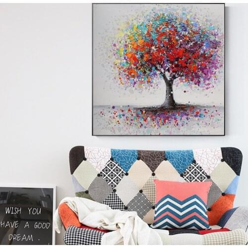 Graffiti Colorful Tree Street Art Canvas Print Painting Wall Picture Living Room Modern Home Decoration Poster