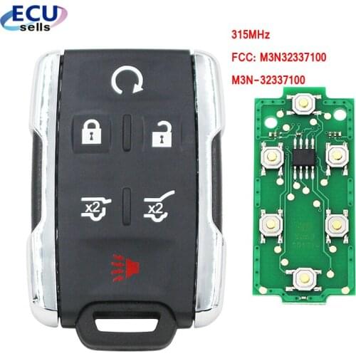 Remote Control Key 5+1 Button 315MHz for Chevrolet GMC FCC: M3N32337100 M3N-32337100