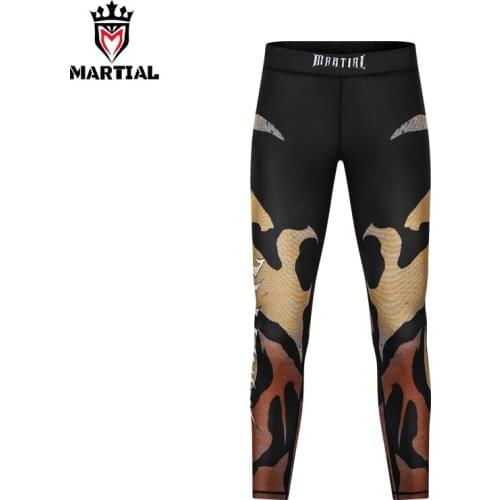 Martial:2021 SPARTA WARRIOR SUNLIMATED PRINTING BJJ SPATS GYM WEAR COMPRESSED LEGGINGS