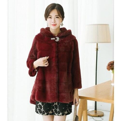 LANSHITINA White Fur Coats