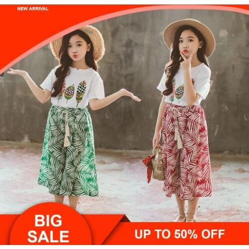 Summer Girls Clothes Sets Baby Girl Short Sleeve Shirt Top+Shorts Suits Kids Clothing Printed Childrens Clothes 2pcs