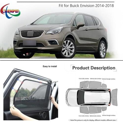 For Buick Envision 2014 Car Full Side Windows Magnetic Sun Shade UV Protection Ray Blocking Mesh Visor Decoration Accessories