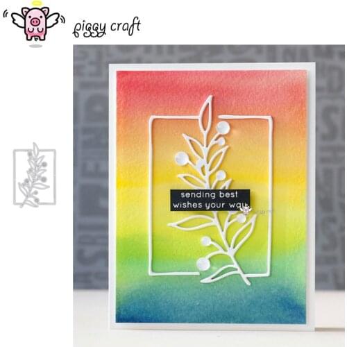 Piggy Craft metal cutting dies cut die mold Fruit leaf strip frame Scrapbook paper craft knife mould blade punch stencils dies