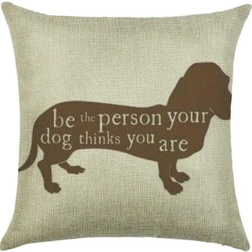 Cartoon Dogs Pillow Cases Funny Pug Linen Pillow Case Bedroom Home Office Decorative