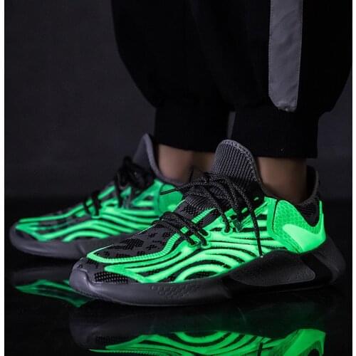 New autumn Luminous Mens streetwear sneaker hip hop sneakers men shoes for male fashion male breathable street running