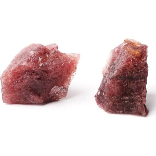 Natural Strawberry Quartz Crystal Rock Rough Stone Mineral Specimen Chakra Reiki Healing Gemstone Home Deco