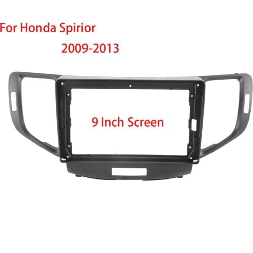 New Black Trim ABS Plastic Dashboard Frame For Honda Spirior 2009-2013 Car Android DVD Navigation Dash Panel