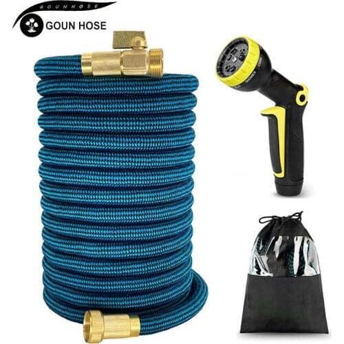 NEW Garden Hose Expandable 16-125ft High Pressure Car Wash Plastic Pipe Magic Flexible Water Hose With Spray Gun For Watering